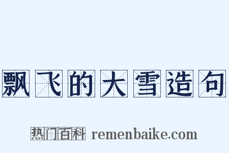 飘飞的大雪造句是什么意思的图片